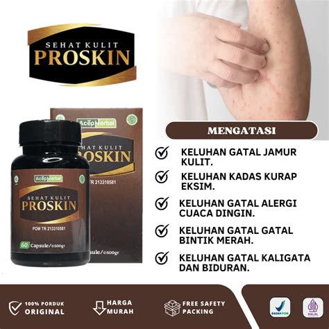 Jual Proskin Kapsul Binahong Acep Herbal Obat Gatal Jamur Kulit Kadas