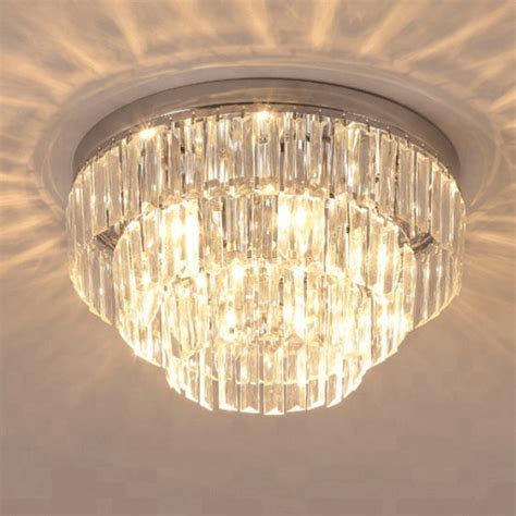 Lampa plafon kryształowy 12 punktowy chrom DALIA 60x50