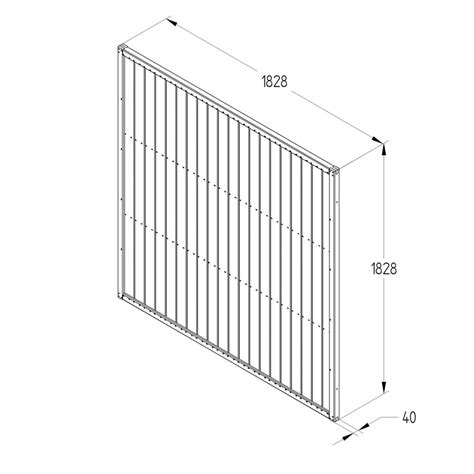 Forest Garden Pressure Treated Vertical Tongue And Groove Fence Panel 6