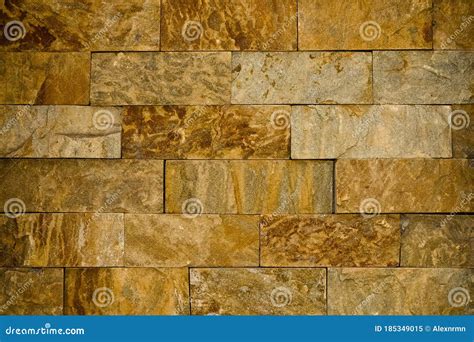 Background Texture Of An Old Yellow Brick Wall Stock Image Image Of