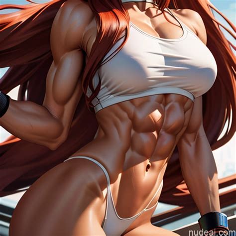 Nude Ai Image For Bodybuilder Busty Muscular Abs Tall Long Hair S