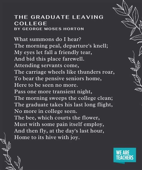 Graduation Poems for Students, as Recommended by Teachers