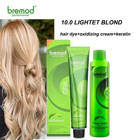 Bremod Premium Hot Lightest Blond 10 0 HAIR COLORANT HAIR DYE WITH OXIDIZING CREAM FREE GIFT