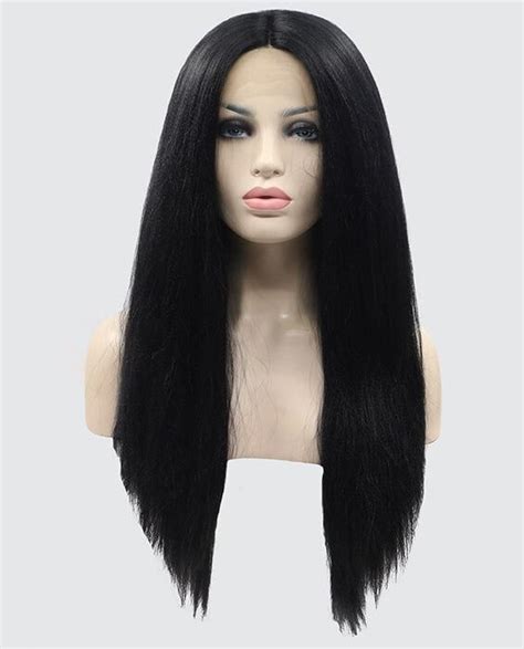 Long Natural Black Straight Synthetic Lace Front Wig Lace Front Wigs Synthetic Lace Front