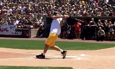 Aaron Rodgers flips bat on Clay Matthews after taking him deep in ...