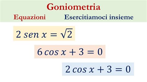 Equazioni Goniometriche What A Math