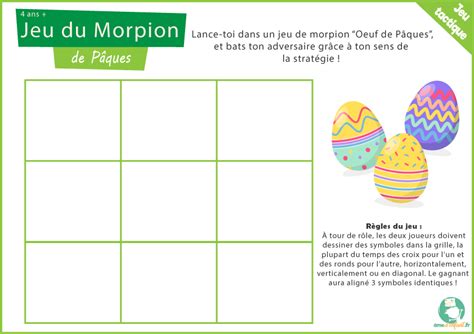 Le Jeu Du Morpion Sp Cial F Te De P Ques