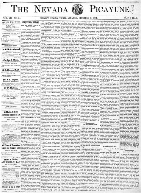 Nevada County Picayune-Times - Encyclopedia of Arkansas