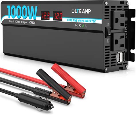 Amazon Bestek W Pure Sine Wave Power Inverter Dc V To V