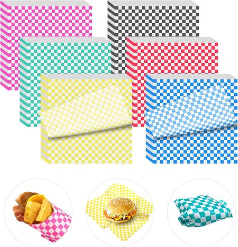 Amazon Sheets Variety Pack Checkered Dry Waxed Deli Paper