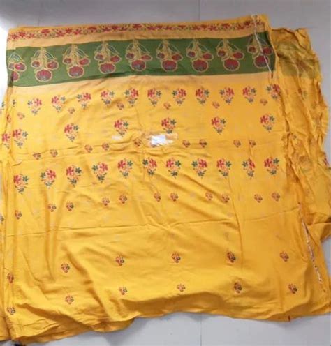 Procion Print Yellow Printed Rayon Fabric Floral At Rs 60 Meter In Bhopal