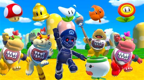 All New Bowser Jr Power Ups In Super Mario 3d World Bowsers Fury