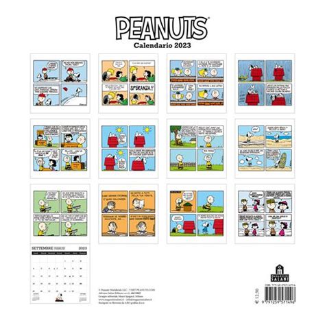 Peanuts Calendario Da Parete 2023 Charles M Schulz Libro