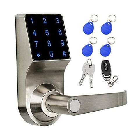 Smart door Lock Keyless Electronic Door Lock, Touchscreen with Key Fobs ...