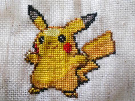 Pikachu Cross Stitch by Mickeycricky on DeviantArt