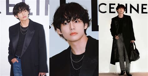 Bts S V Kim Taehyung Tops Trends Worldwide As He Attends Celine S Pop Up Store In Seoul As His