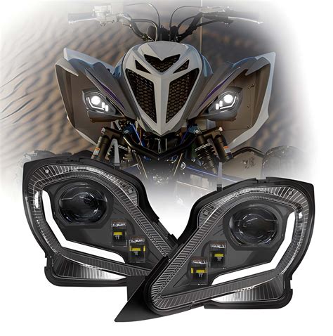 Led Headlights Assembly For Yamaha Raptor 250 350 700 Yfz 450 450r 450x 2006 22 Ebay