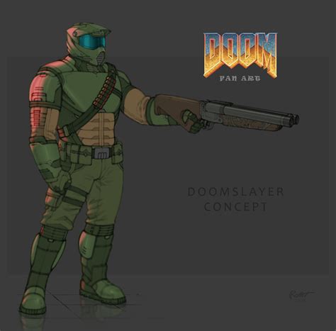 ArtStation - DOOMSLAYER - fan art