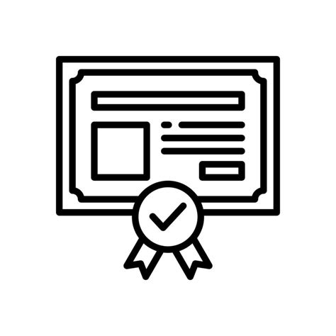 Certificate Icon For Your Website Design Logo App UI 19138374