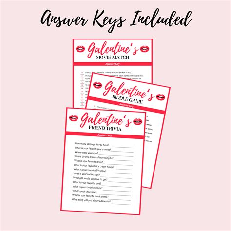 Galentines Day Games Printable Adult Games Galentines Party Bundle