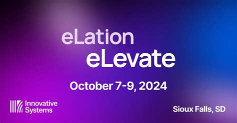 Innovative Systems On Linkedin Save The Date Elation Elevate Is Back From October 7 9th