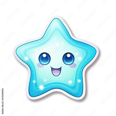 Christmas Star Emoji Sticker Gold Cartoon Star Emoji Bioluminescent