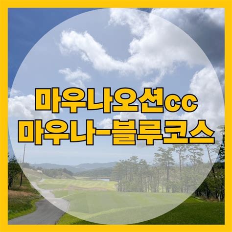 경북골프장 마우나오션cc 마우나 블루 코스 후기 네이버 블로그