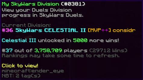 Skywars Celestial II 30 000 Skywars Duels Wins YouTube