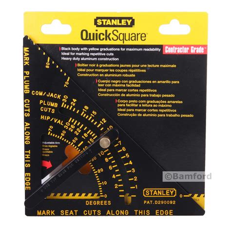 Stanley Adjustable Quick Roofing Square Rafter Saw Guide Protractor ...