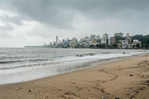 Girgaon Chowpatty Beach and Modern Buildings in Mumbai, India Stock Image - Image of building ...