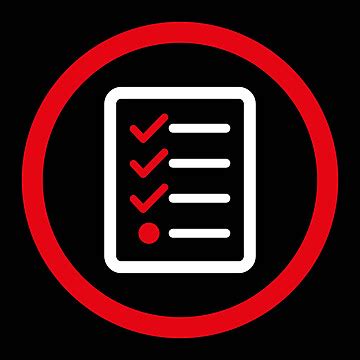 Checklist Flat White Color Rounded Vector Icon Mark Checkbox Text