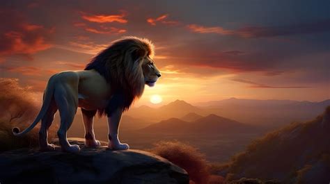 Lion King Sunset Background