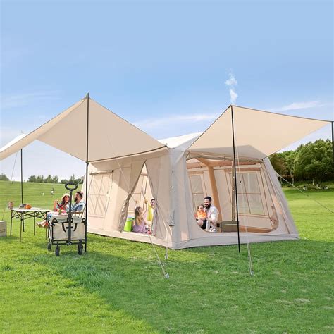 inflatable camping tents waterproof oxford easy setup family tent