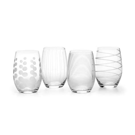 Cheers® Set Of 4 Stemless Wine Glasses Mikasa