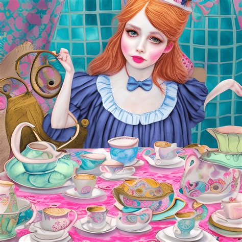 Alice In Wonderland Tea Party Graphic Creative Fabrica