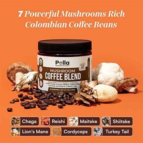 Organic Mushroom Coffee Servings With Superfood M