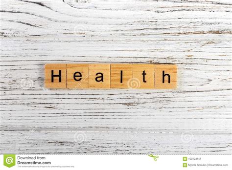 Health Word Made With Wooden Blocks Concept Stock Photo Image Of