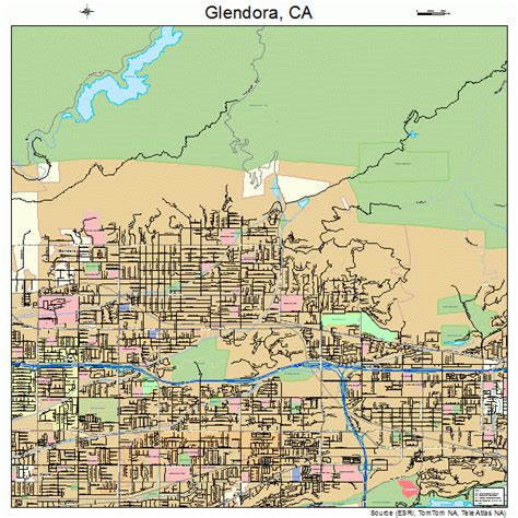 Glendora California Street Map 0630014