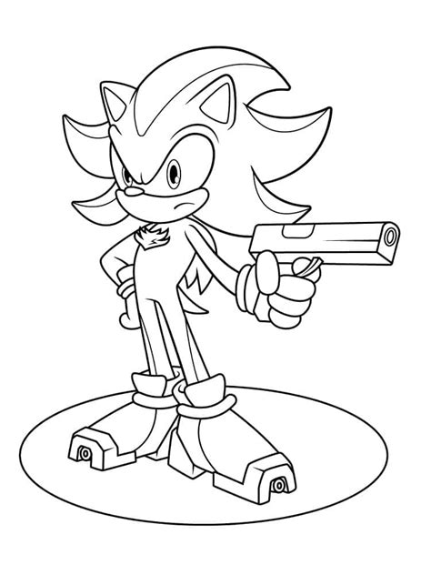 Coloriage Dessin De Shadow Sonic T L Charger Et Imprimer Gratuit Sur