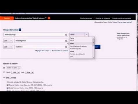 Web Of Science C Mo Realizar Una B Squeda B Sica
