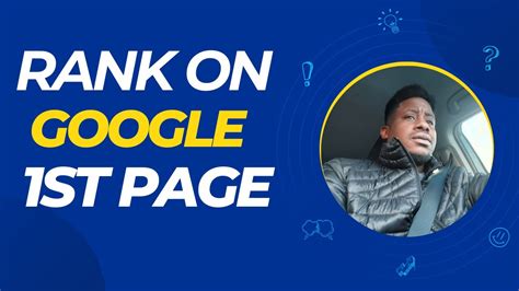 How To Rank Website On Google First Page YouTube