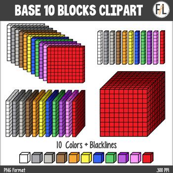 Base Ten Rods Clipart Free