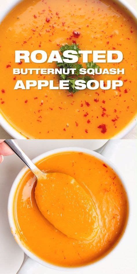 Roasted Butternut Squash Soup With Apple Recipe Easy Fall Soup Recipe With Complex Flavors