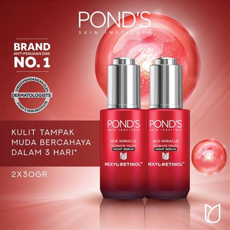 Jual Ponds Age Miracle Ultimate Night Serum Hexyl Retinol Gr X