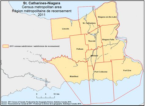 Geographical Map Of The Census Metropolitan Area Of St Catharines