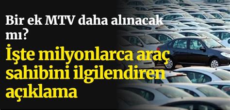 Bir ek MTV daha alınacak mı İşte milyonlarca araç sahibini