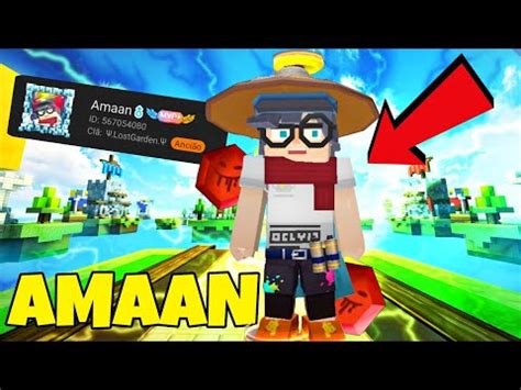 USANDO A SKIN OFICIAL DO Amaan BG NO BLOCKMAN GO YouTube