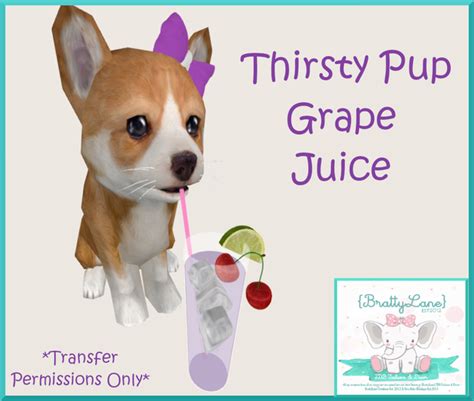 Second Life Marketplace Bl Thirsty Pup Grape Juice