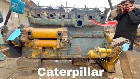 Broken Crankshaft Replace And Caterpillar Engine Restoration Caterpillar Engine Rebuilding