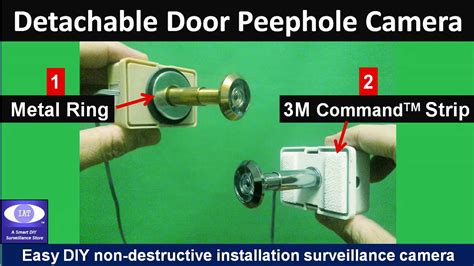 Low Cost Ez Diy Installation Detachable Door Peephole Camera Using 3m Command Strips Vs Metal